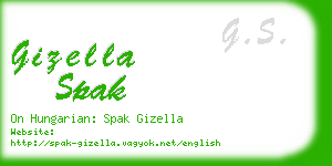 gizella spak business card